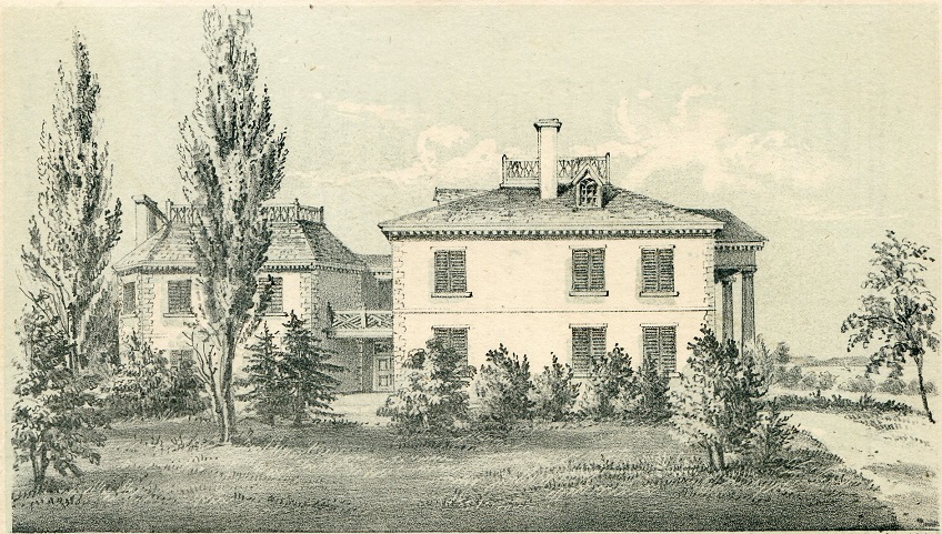 The Morris-Jumel Mansion, seen in an illustration of 1854.