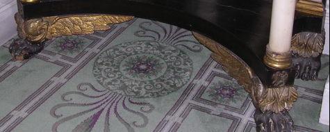 Detail of a pier table at the Morris-Jumel Mansion.
