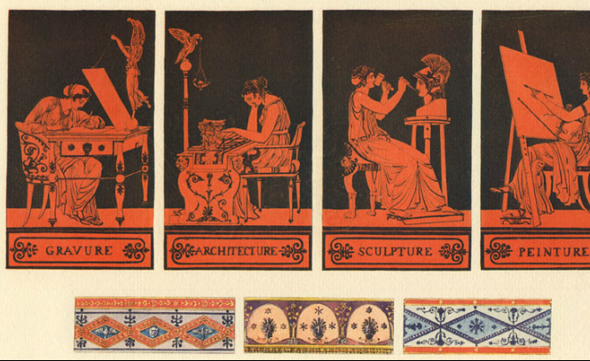 Designs for panels and friezes by C. Percier et P.F.L. Fontaine.      