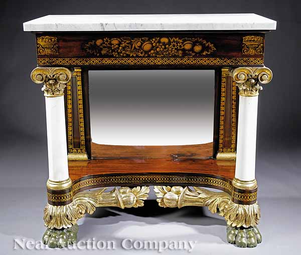 Photograph of an American Empire pier table. E. Neal Auction Company, February 23 & 24, 2008, no. 34.