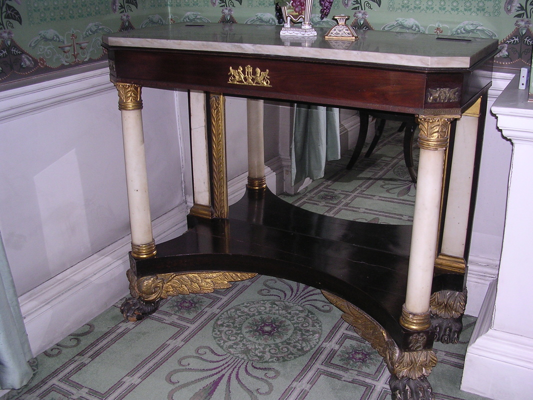 Photograph of a pier table at the Morris-Jumel Mansion.
