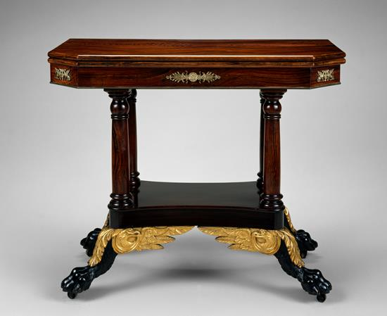 Card table possibly once owned by Eliza Jumel. 
