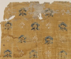Sprig wallpaper fragments (detail), 1770-90, from a house in Massachusetts.