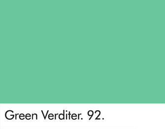 A sample of green verditer paint, a popular color in wallpapers in the second half of the eighteenth century.