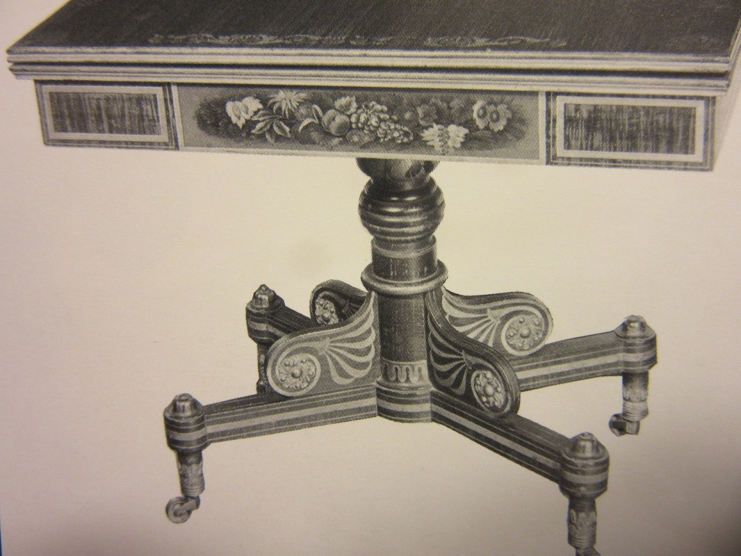 Hugh Finley card table, made in 1819,