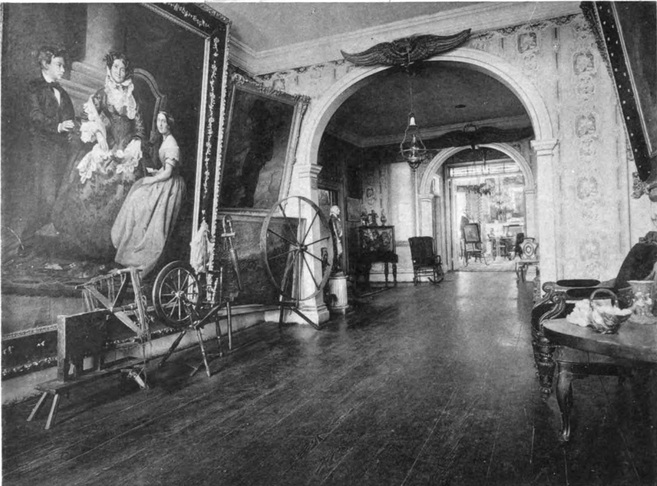 Photograph of the hallway of the Morris-Jumel Mansion in 1887.