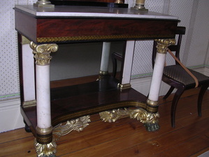 Photograph of a pier table at the Morris-Jumel Mansion.